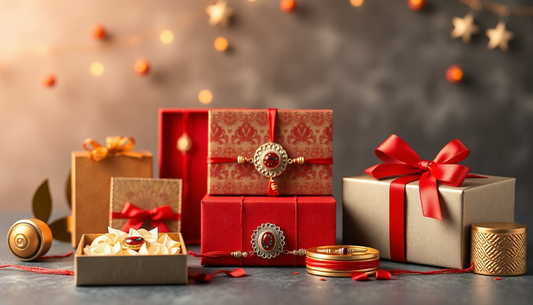 multiple rakhi and gift boxes